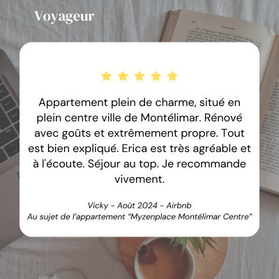 Avis Airbnb - Appartement "Myzenplace Montélimar Centre " 2 chambres Montélimar